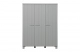 WARDROBE 3 DOORS PINE WOOD GREY - CABINETS, SHELVES